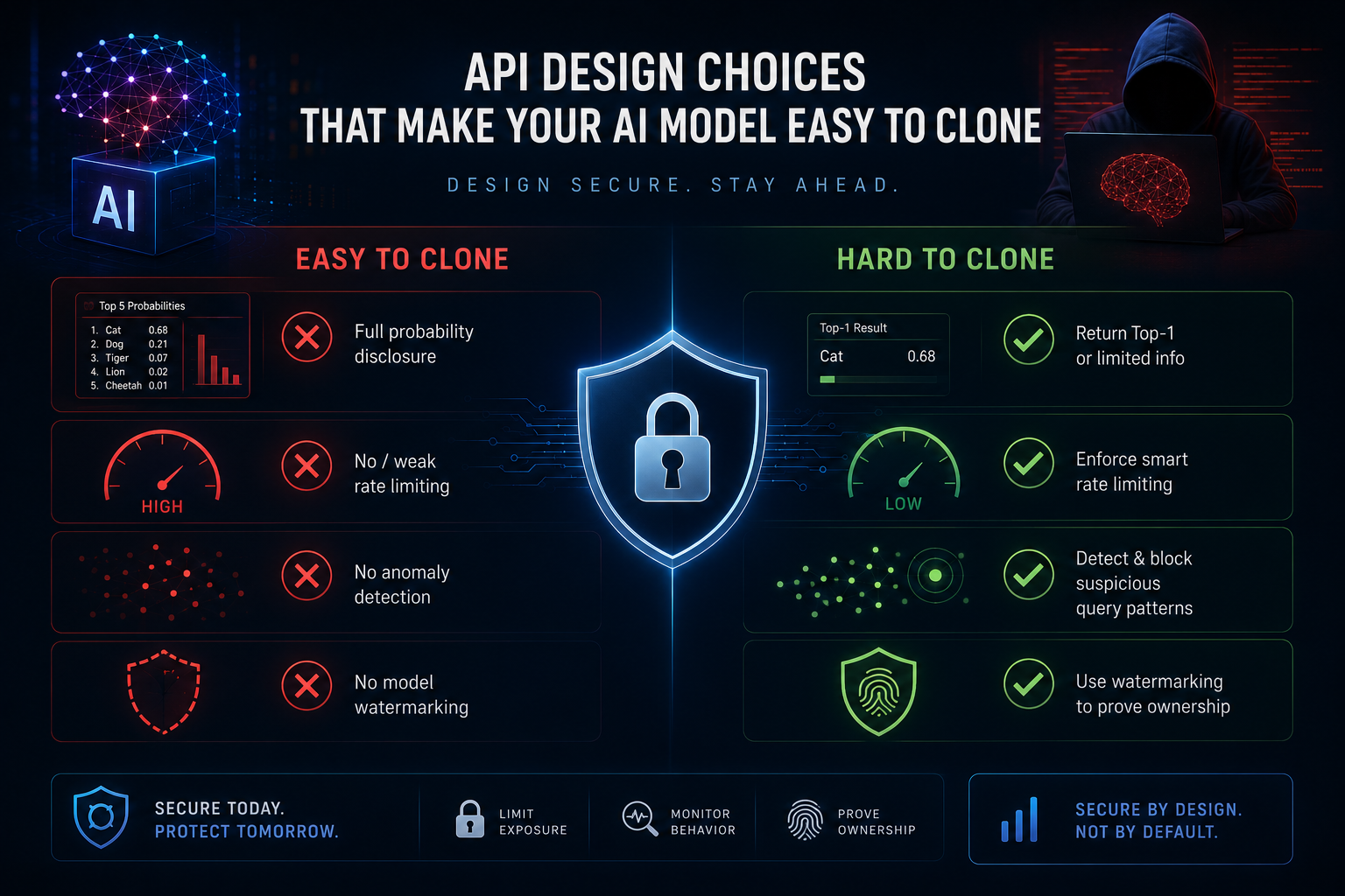 Secure ai api against model extraction
